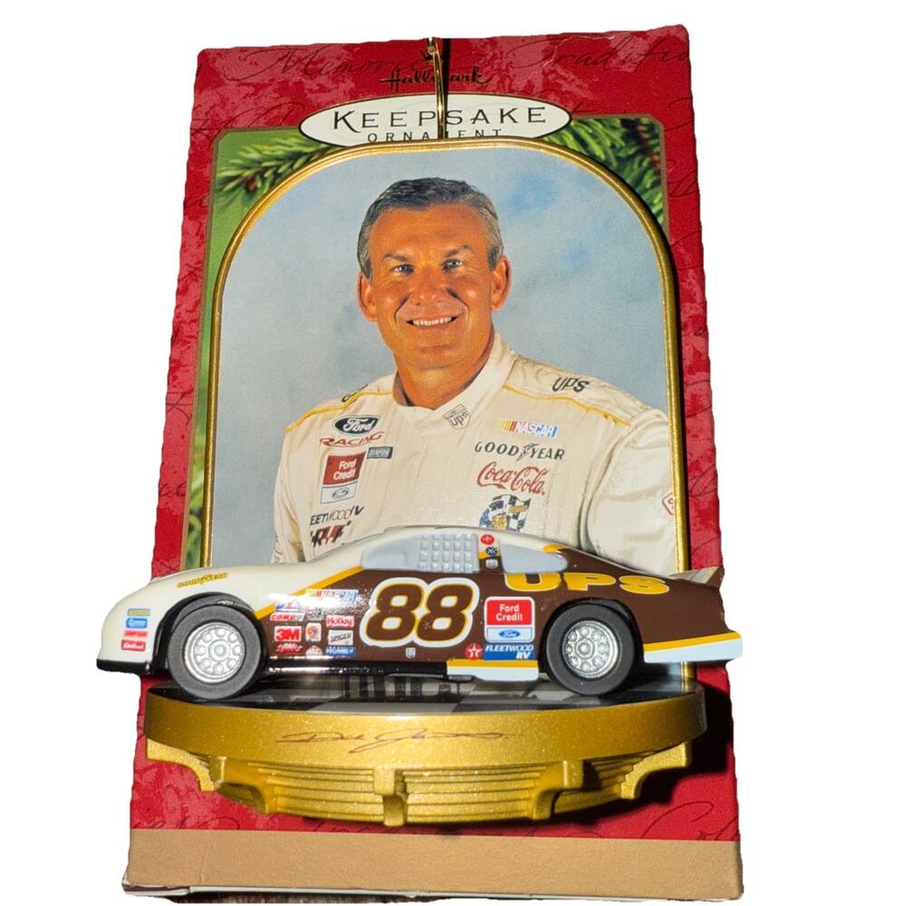 Hallmark Ornament Dale Jarrett 2001 NASCAR Retired With Original Box